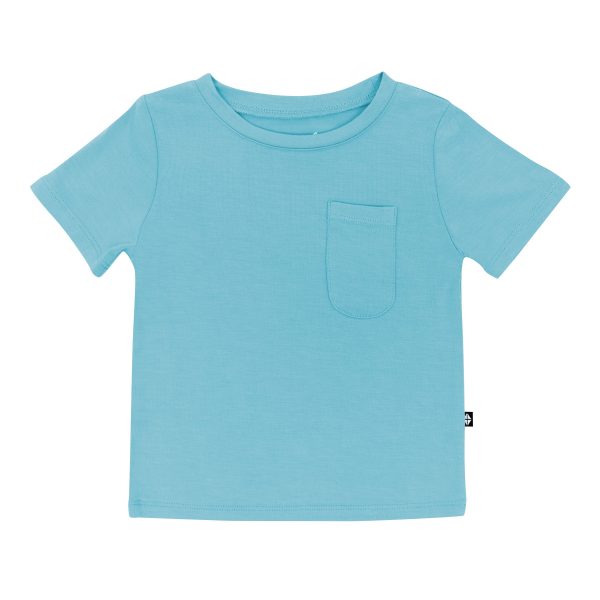 Toddler Crew Neck Tee in Makai For Cheap - Image 2
