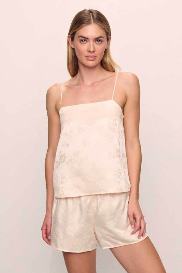 Washable Silk Jacquard Cami & Short PJ Set Online now