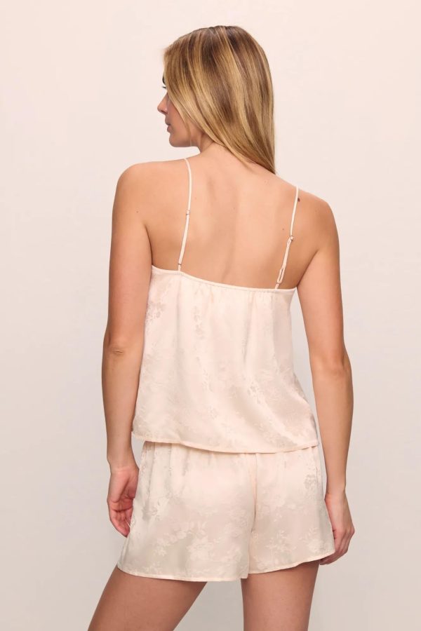 Washable Silk Jacquard Cami & Short PJ Set Online now - Image 3